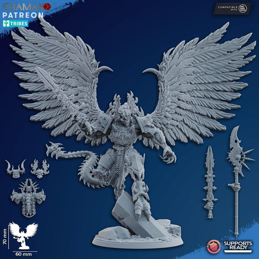 Demonic Possessed Warlock by Ghamak 28mm Scale Miniature, 70mm tall