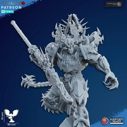 Demonic Possessed Warlock by Ghamak 28mm Scale Miniature, 70mm tall