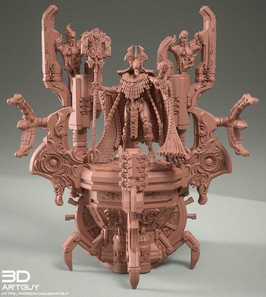 Machine Dias by 3DArtGuy 32mm scale, 120mm, Miniature War Gaming Figure, Grim Dark, Proxy, Necron, Silent King, Display Model