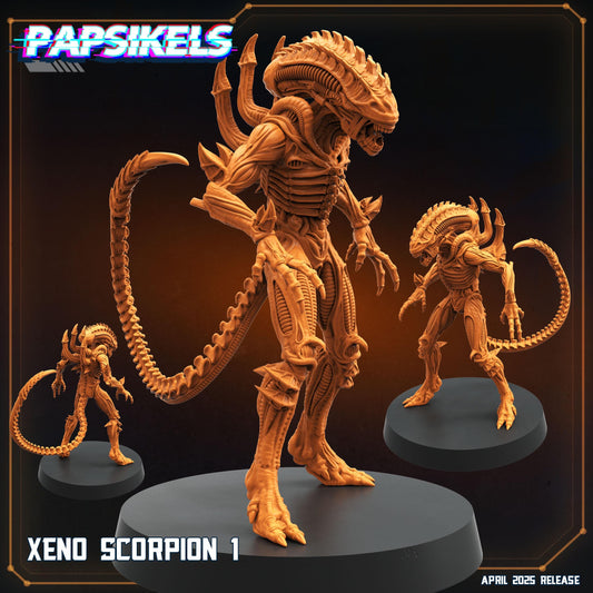 Xeno Scorpion by Papsikels Miniature, 32mm Heroic Scale, War Gaming, Proxy for Alien, Aliens vs Humans, Sci-fi, Xenomorph