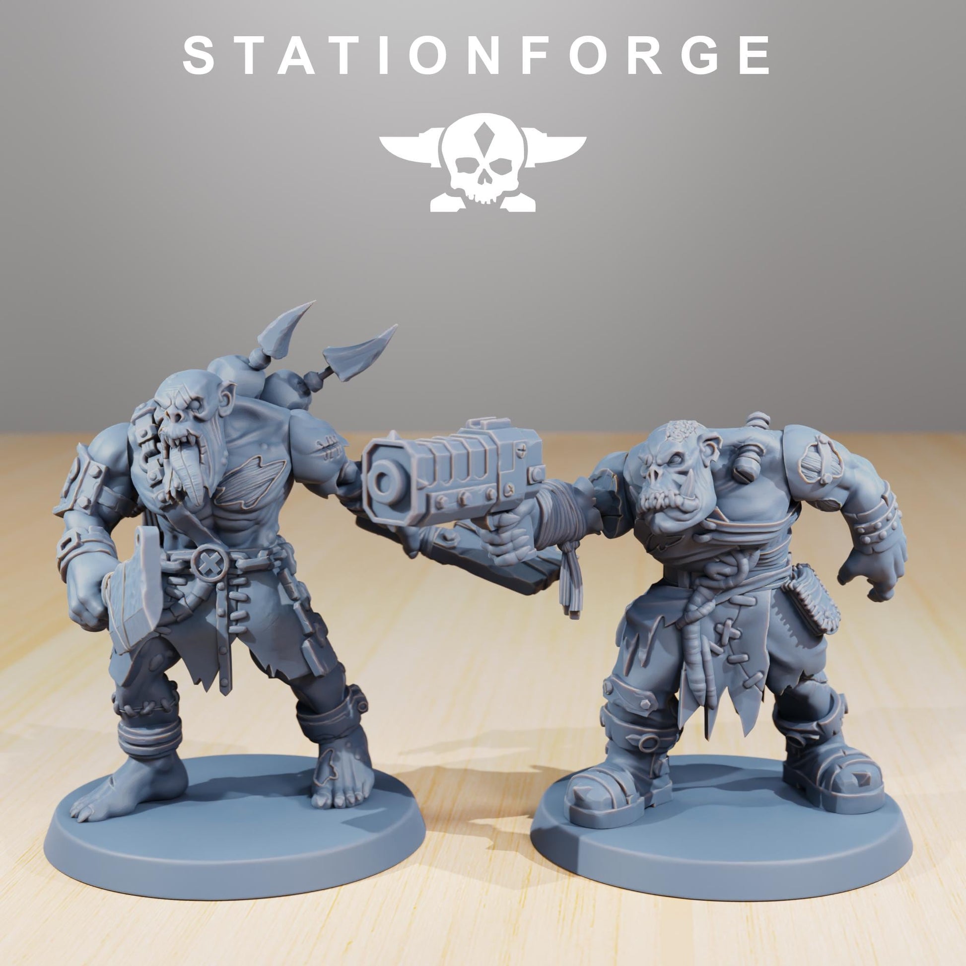 Orkaz Plague Spreadaz by Station Forge 28mm Heroic Scale Miniature, 38mm tall, 10 Units, Proxy, Grimdark, Sci-Fi, OPR, Orcs