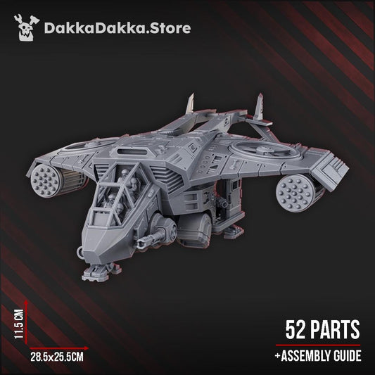 Assault Aircraft F-184 Falco by DakkaDakka 28mm Heroic Scale Miniature, 285x255mm, Imperial Proxy, Grimdark, Sci-Fi, OPR