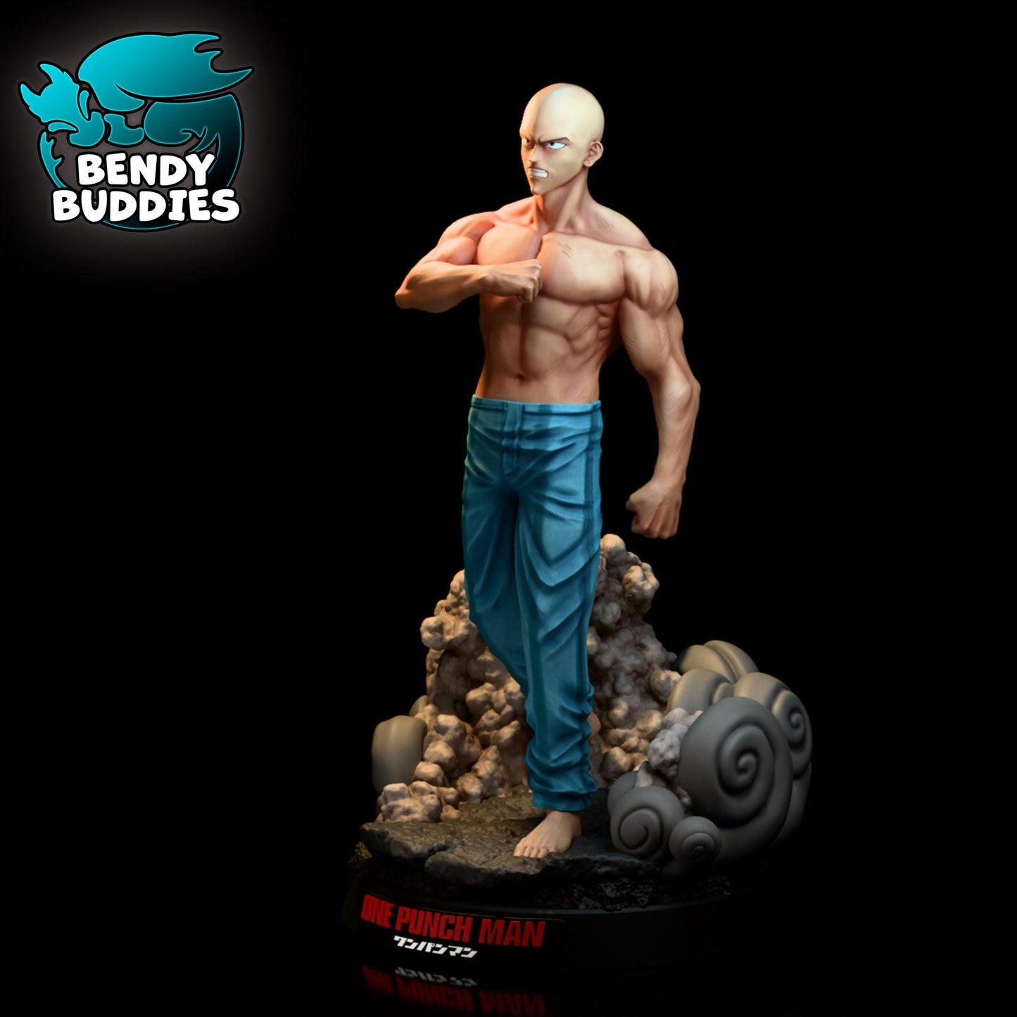 Saitama One-Punch Man (Fan Art), by BendyBuddies 3D Printed, Statue, Complete or Parts, Resin