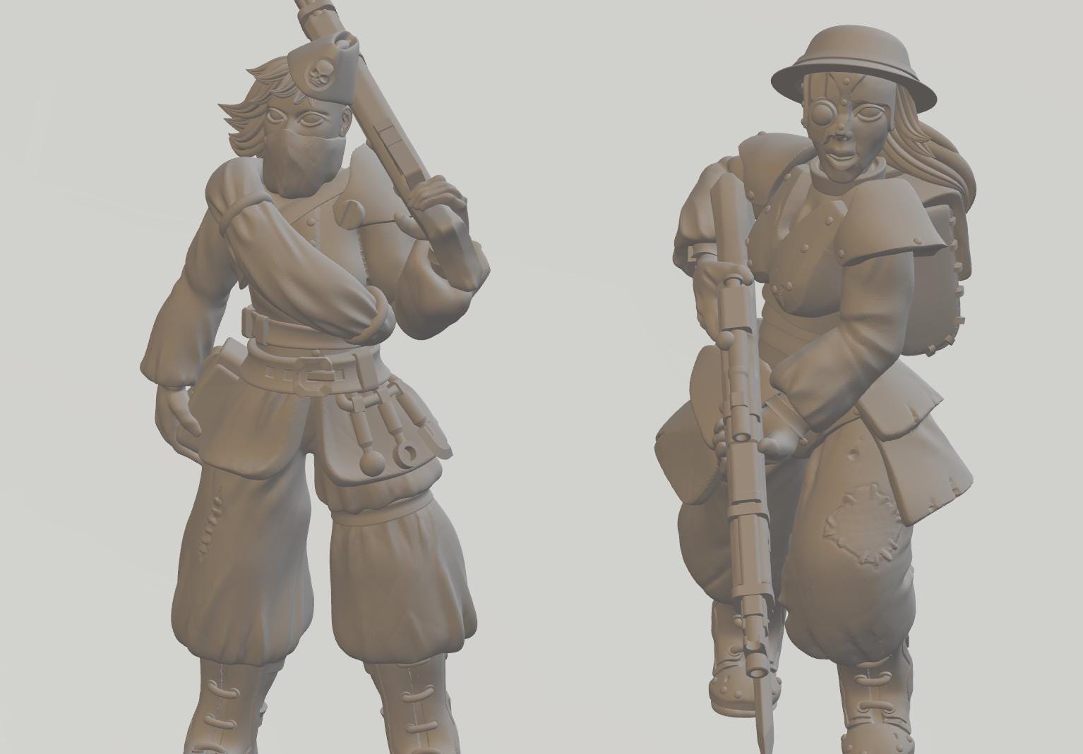 Sisterhood of the Crusade by Ratman Forge 32mm scale miniature, Includes base and stand, For any sci-fi, Grim Dark or OPR, Trench Crusade