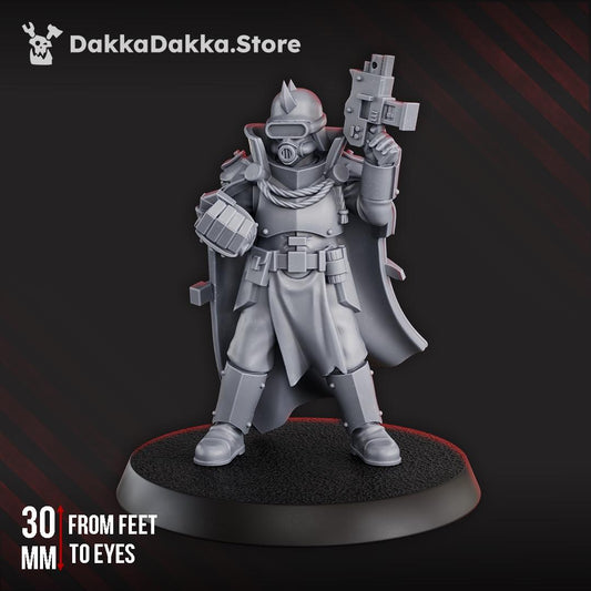 Maverick Cultists Commander by DakkaDakka 28mm Heroic Scale Miniature, 30mm tall, Proxy, Warcells, Sci-Fi, OPR, Trench Crusade