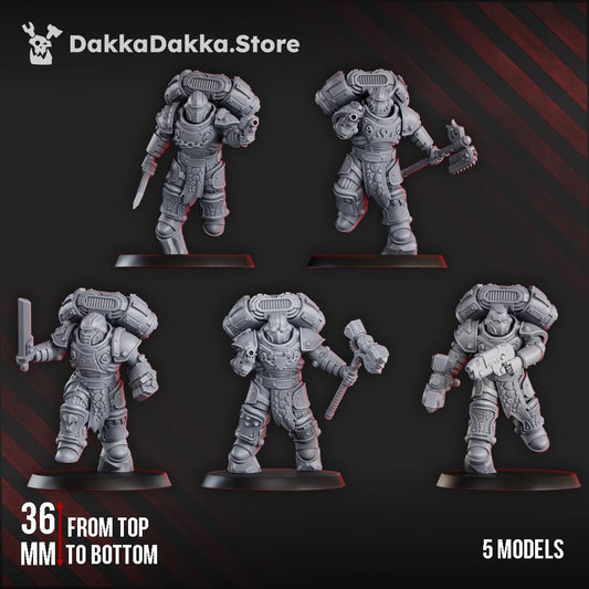 Ignisaurus Clan Warriors Storm Squad with Jetpacks by DakkaDakka 28mm Heroic Scale Miniature, 36mm tall, 5 Units