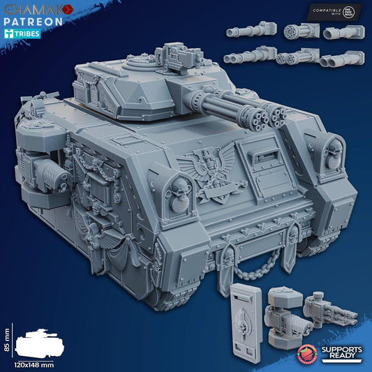 Vengeful Tactical Tank by Ghamak 28mm Scale, Miniature, 148x120mm, Table Top Mini, Scale Model