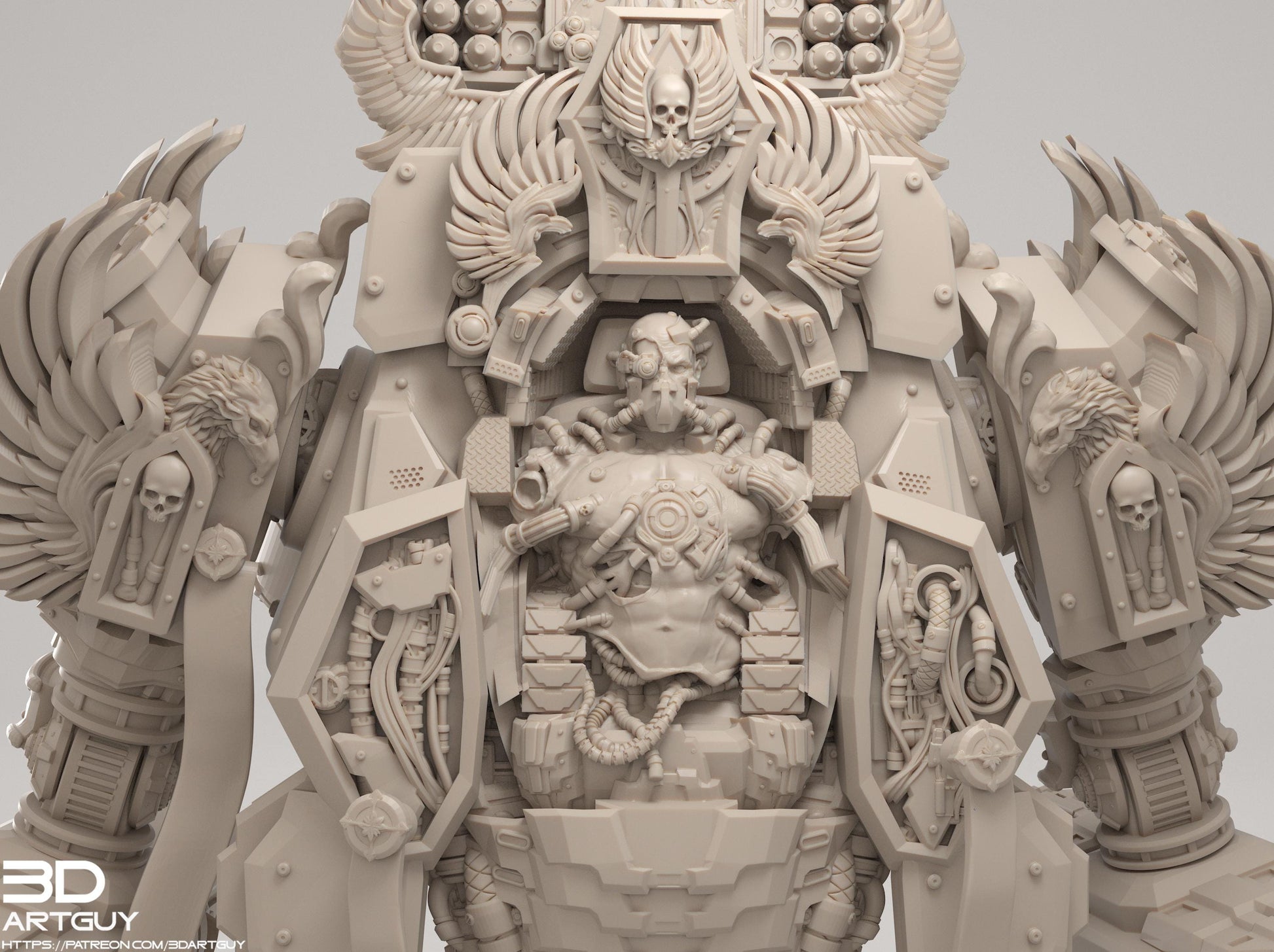 Venerable One by 3DArtGuy 32mm scale, 50mm or 100mm, Miniature War Gaming Figure