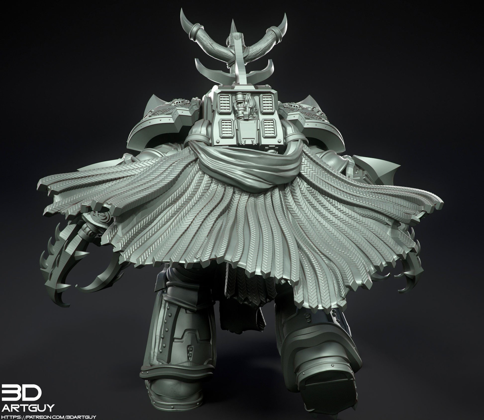Giant Shark by 3DArtGuy 32mm scale, 50mm or 100mm, Miniature War Gaming Figure