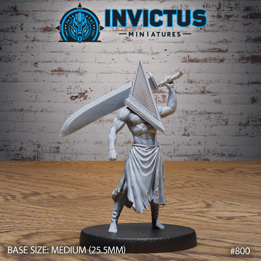 Crimson Executioner by Invictus Miniatures 32mm scale, Miniature War Gaming Figure, Games, Silent Hill, Pyramid Head