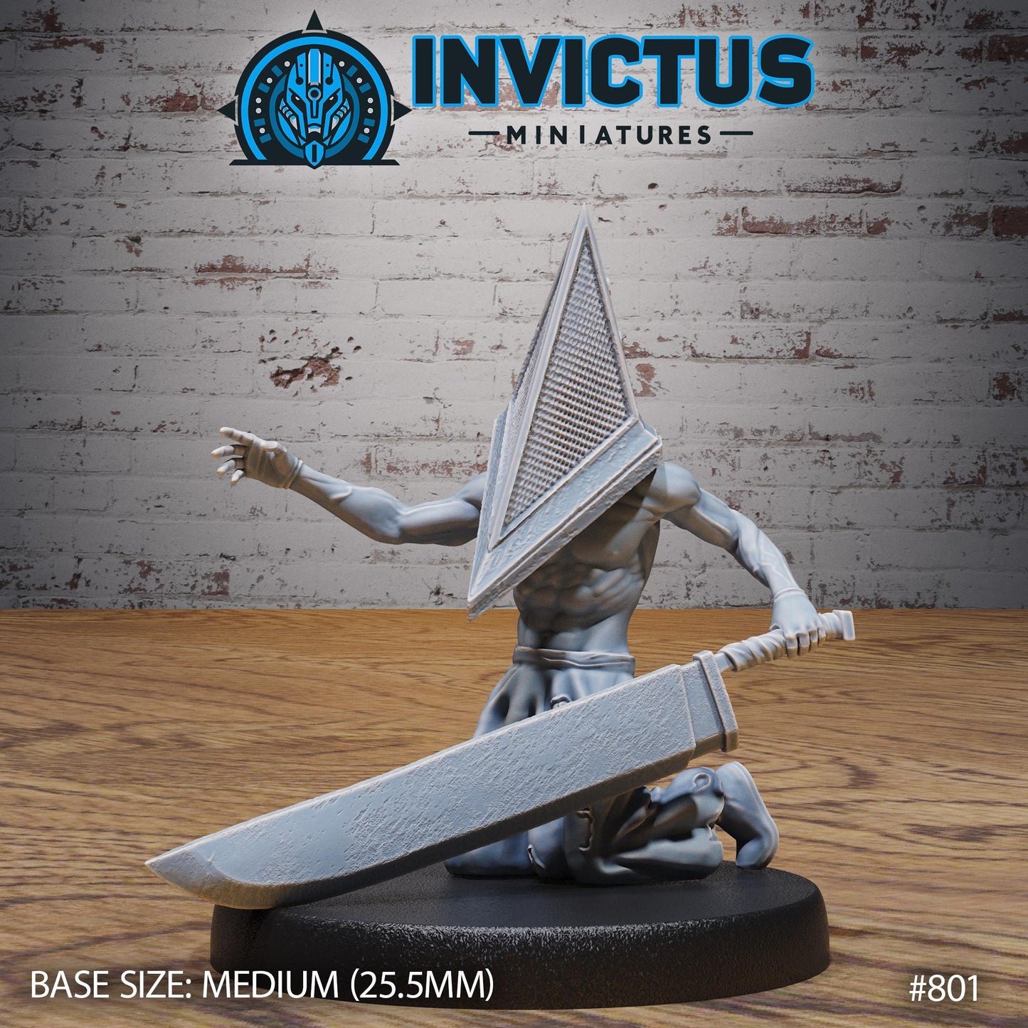 Crimson Executioner by Invictus Miniatures 32mm scale, Miniature War Gaming Figure, Games, Silent Hill, Pyramid Head