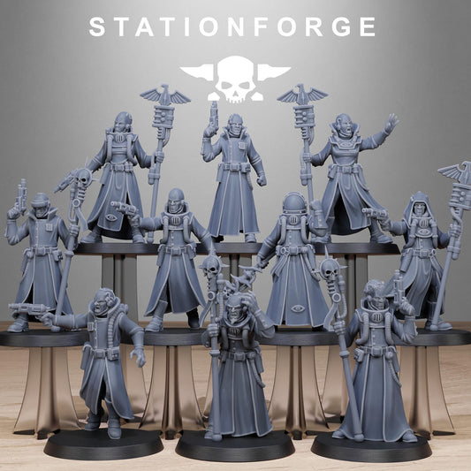 GrimCorp Seers by Station Forge 28/32mm Heroic Scale Miniature, 32mm tall, 10 Units