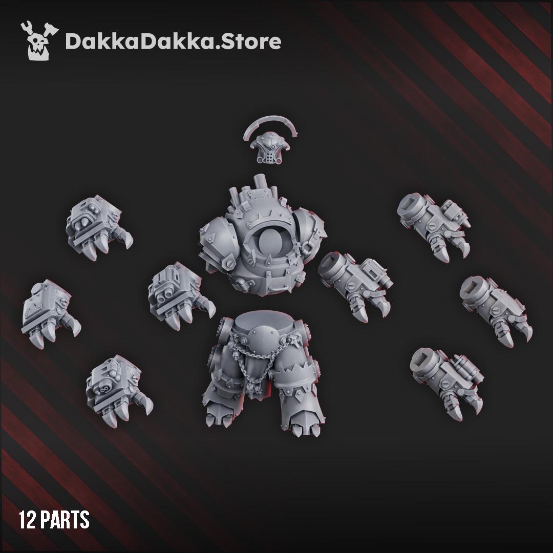 Gorgwork Mechdread by DakkaDakka 28mm Heroic Scale Miniature, 70mm tall
