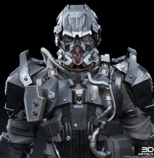 Killzone Assault Trooper by 3DArtGuy 32mm scale, 50mm or 100mm, Miniature War Gaming Figure, gaming, Space, Proxy, Fantasy, Sci-Fi, Trooper