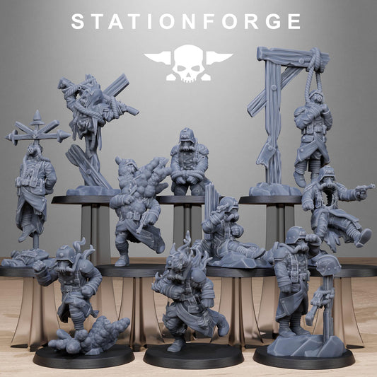 GrimGuard Objective Markers by Station Forge 28mm Heroic Scale Miniature, 10 Markers, Proxy, Grimdark, Sci-Fi, OPR, Trench Crusade