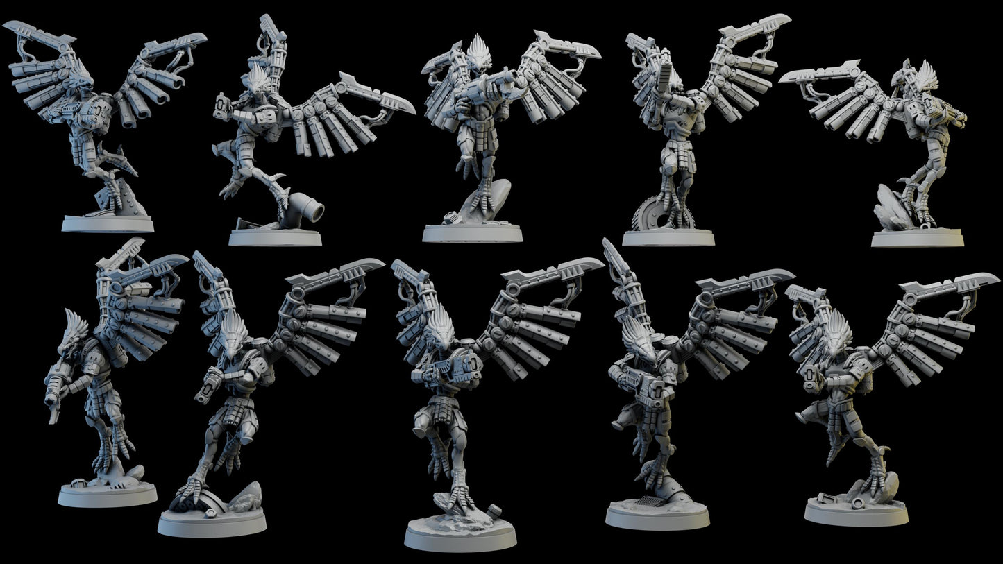 Talon Marauders by Ghamak Sci-fi 28mm Heroic Scale Miniature, 34mm tall, 10 Units, Proxy, Grimdark, Sci-Fi, OPR