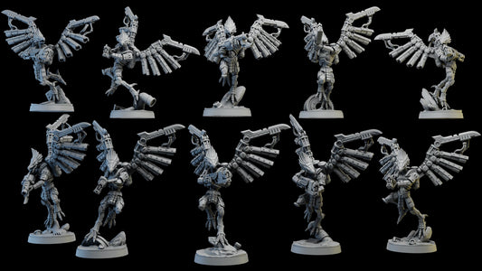 Talon Marauders by Ghamak Sci-fi 28mm Heroic Scale Miniature, 34mm tall, 10 Units, Proxy, Grimdark, Sci-Fi, OPR