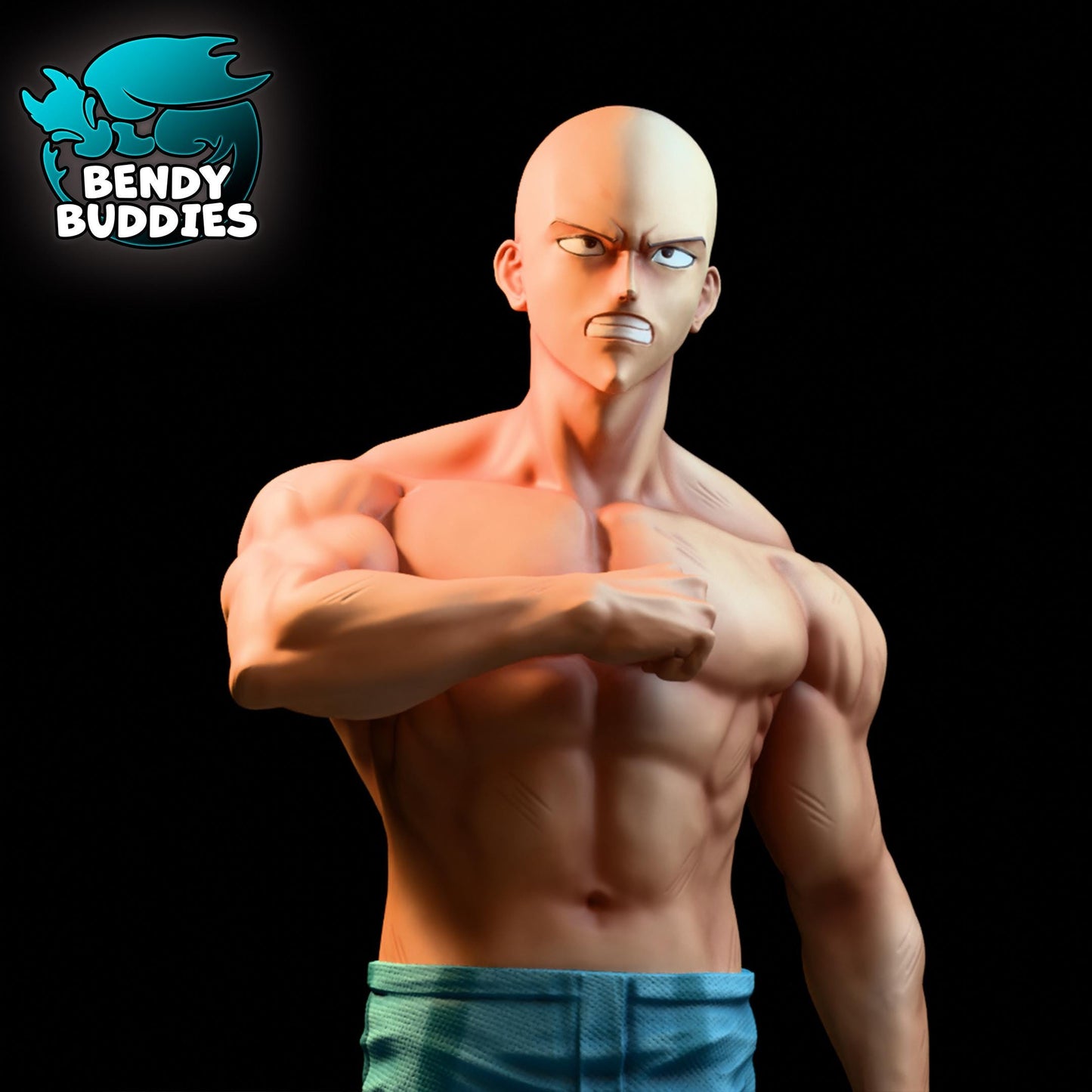 Saitama One-Punch Man (Fan Art), by BendyBuddies 3D Printed, Statue, Complete or Parts, Resin