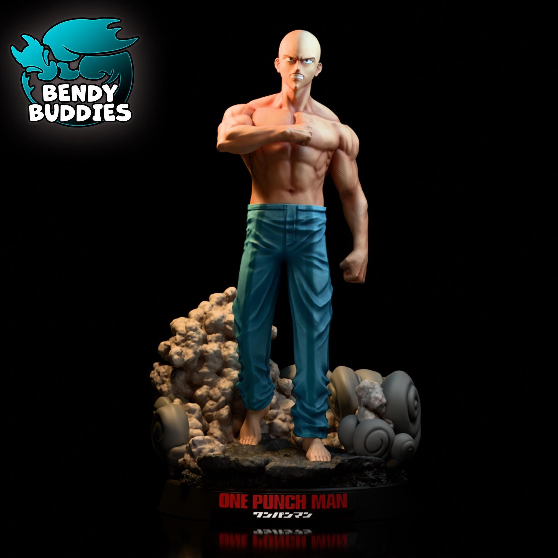 Saitama One-Punch Man (Fan Art), by BendyBuddies 3D Printed, Statue, Complete or Parts, Resin