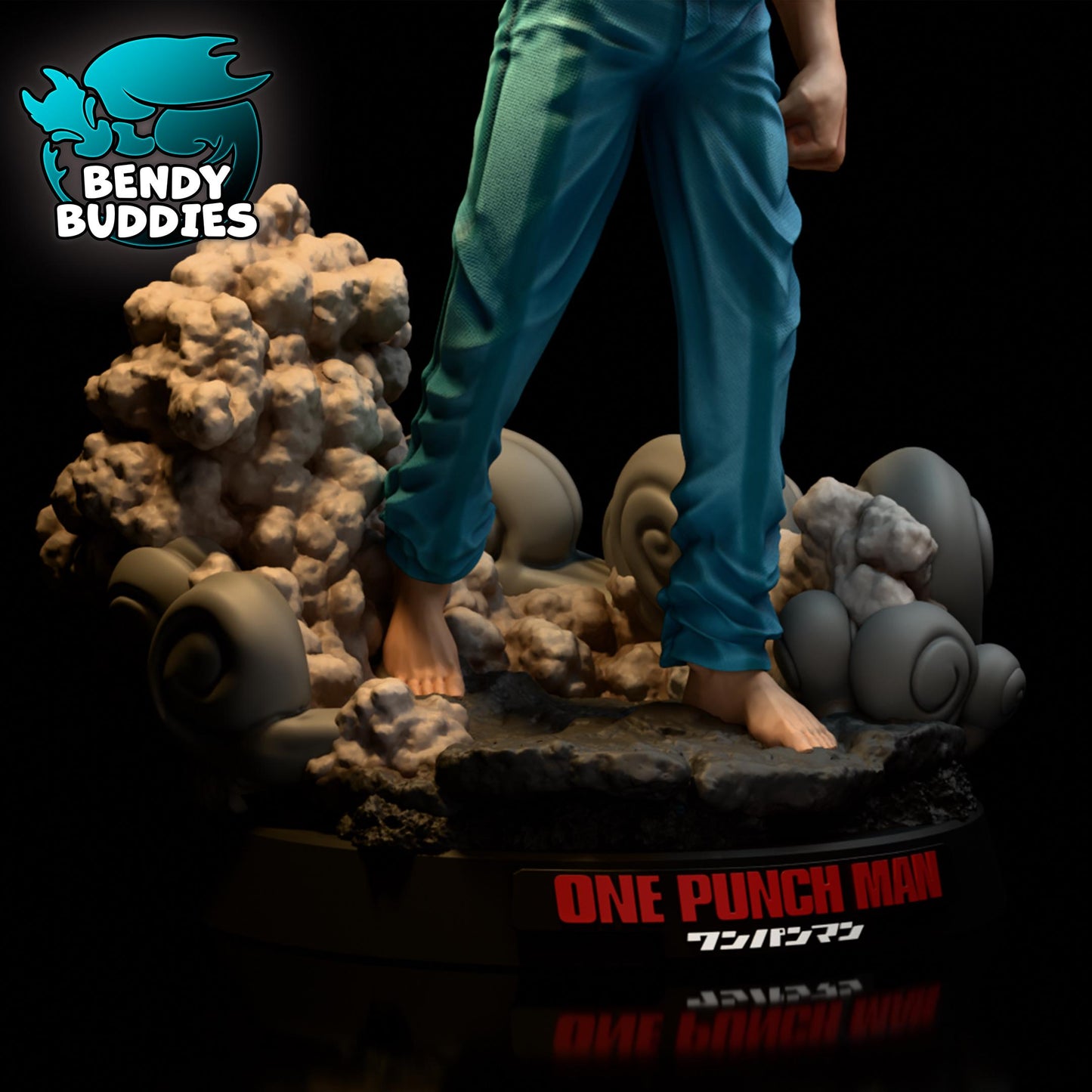 Saitama One-Punch Man (Fan Art), by BendyBuddies 3D Printed, Statue, Complete or Parts, Resin