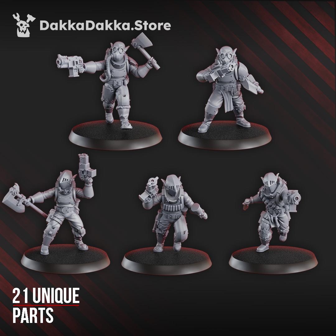 Gorggrot Tactic Squad by DakkaDakka 28mm Heroic Scale Miniature, 29mm tall, 10 Units