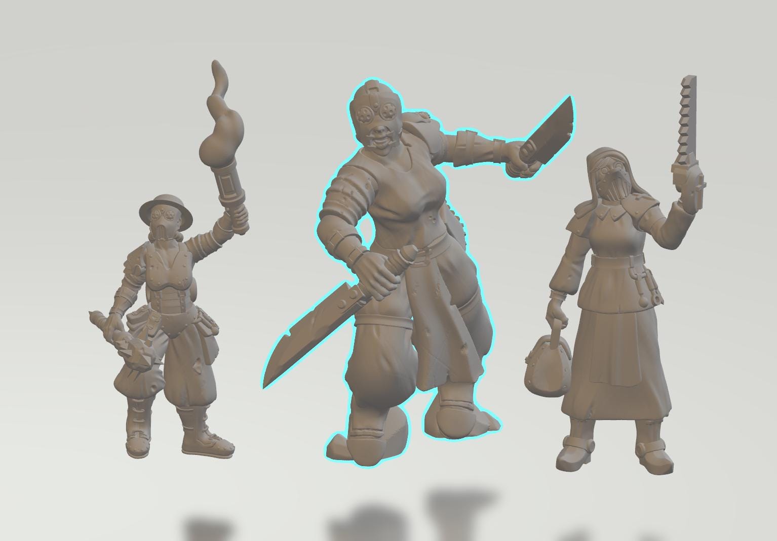 Sisterhood of the Crusade by Ratman Forge 32mm scale miniature, Includes base and stand, For any sci-fi, Grim Dark or OPR, Trench Crusade