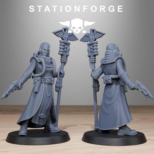 GrimCorp Seers by Station Forge 28/32mm Heroic Scale Miniature, 32mm tall, 10 Units