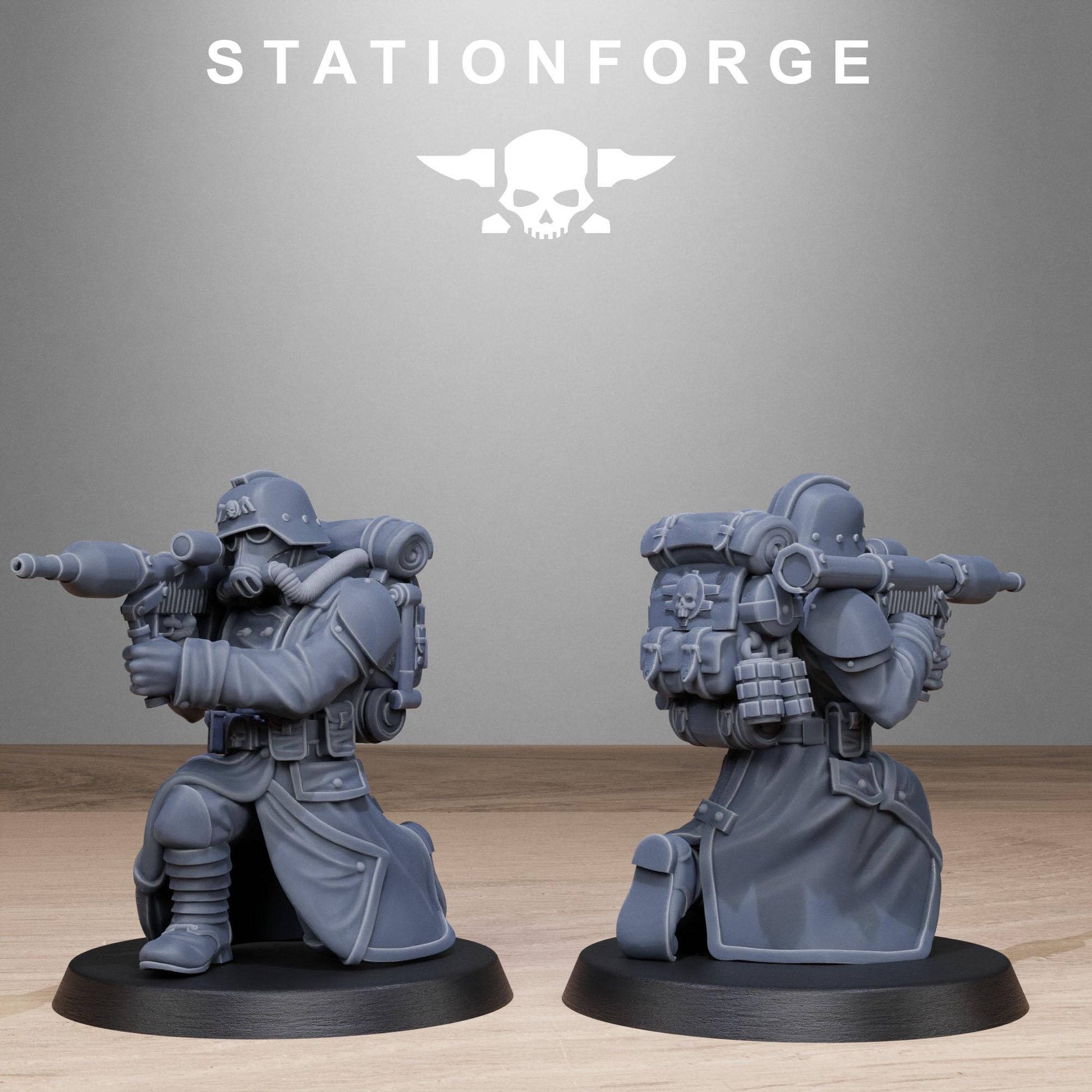 Grimguard Rocketers by Station Forge 28/32mm Heroic Scale Miniature, 34mm tall, 10 Units