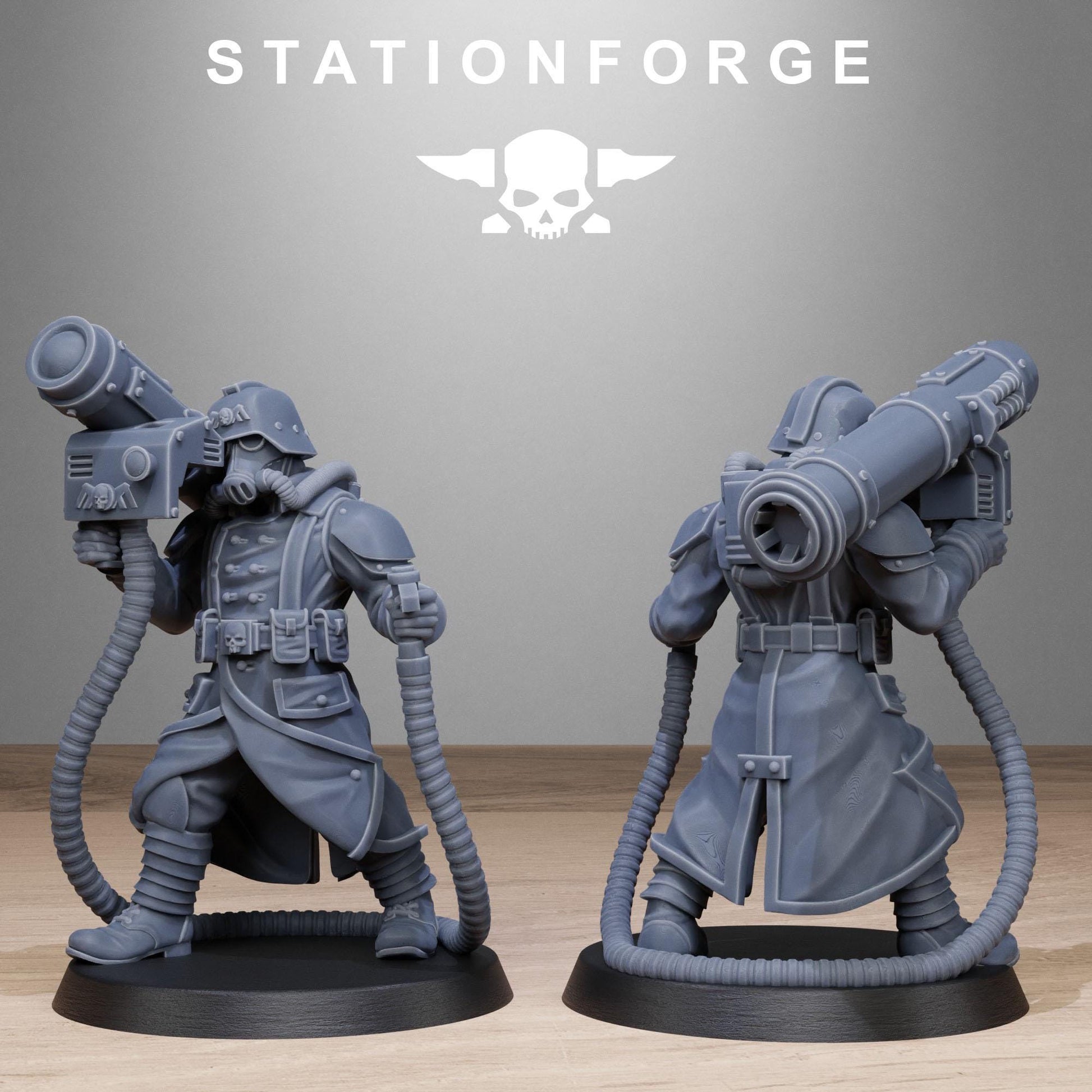 Grimguard Rocketers by Station Forge 28/32mm Heroic Scale Miniature, 34mm tall, 10 Units