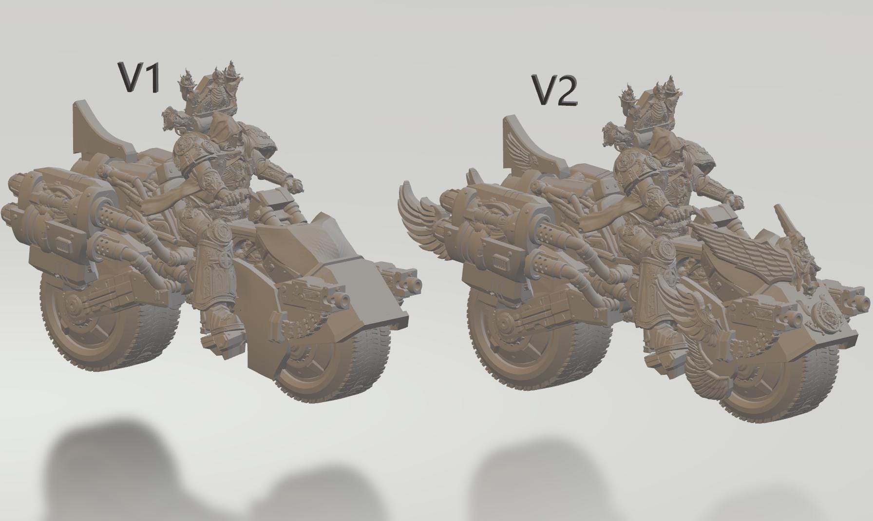 Bike - Hover Bike by 3DArtGuy 32mm scale, 50mm or 100mm, Miniature War Gaming Figure, Grim Dark, Proxy, Bikes, Vehicles, Marine, Angels