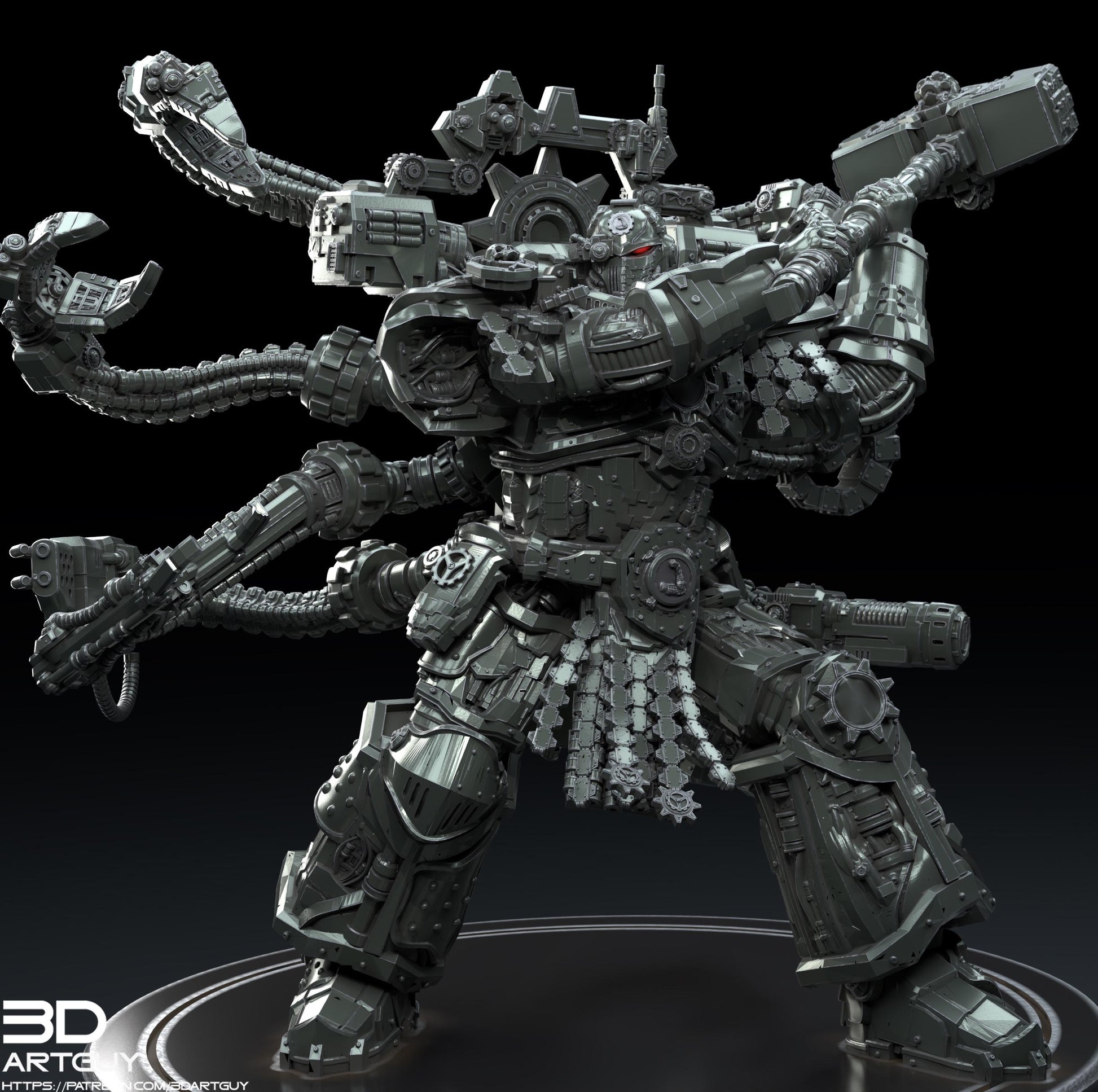 The Relentless One by 3DArtGuy 32mm scale, 50mm or 100mm, Miniature War Gaming Figure