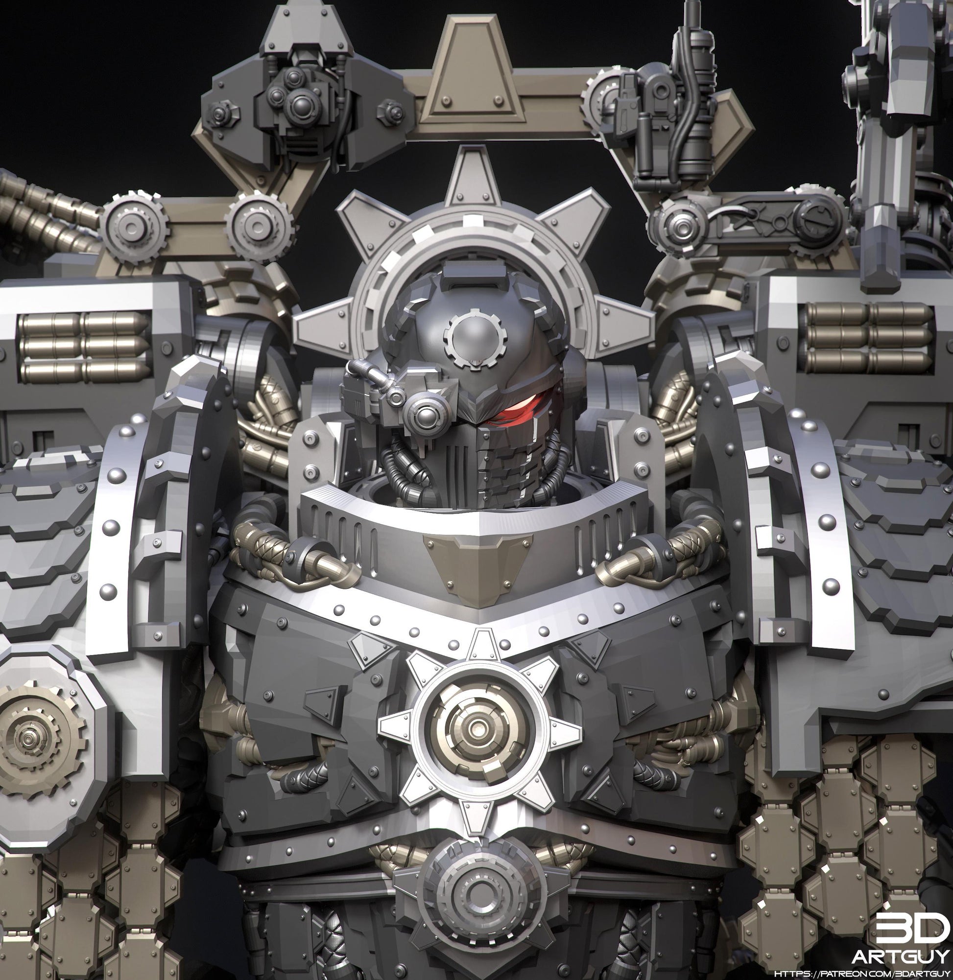 The Relentless One by 3DArtGuy 32mm scale, 50mm or 100mm, Miniature War Gaming Figure