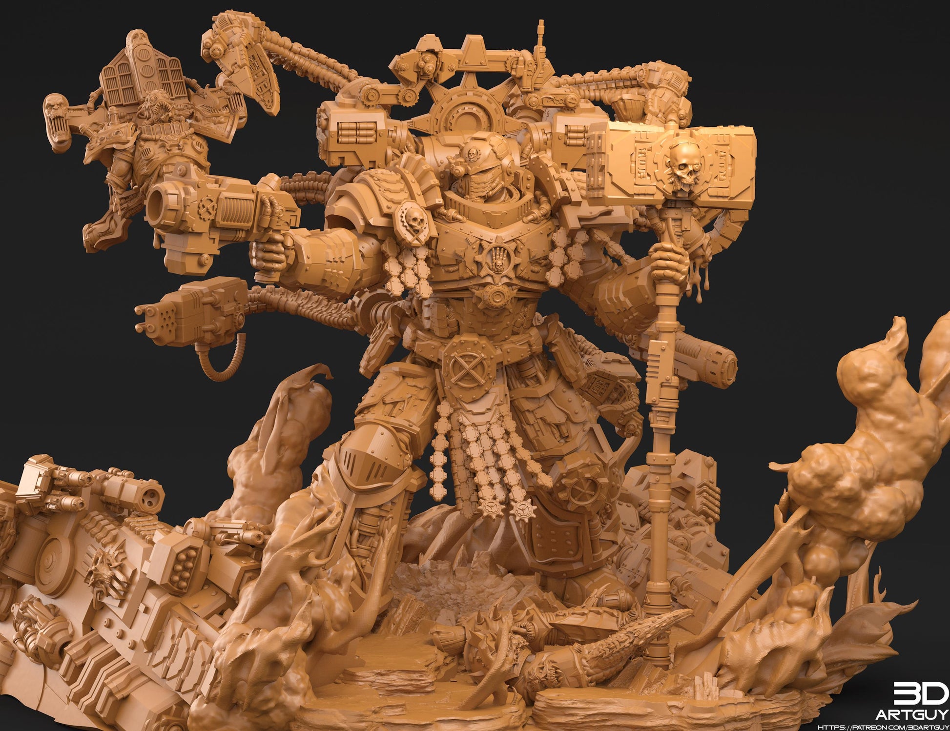 The Relentless One by 3DArtGuy 32mm scale, 50mm or 100mm, Miniature War Gaming Figure