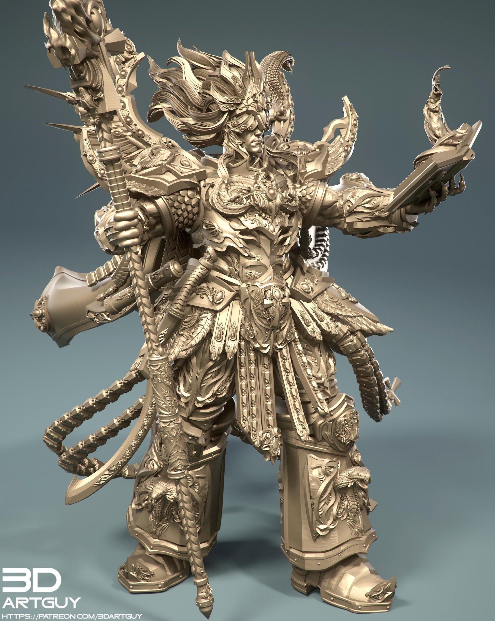 BMG, Big Magical Giant by 3DArtGuy 32mm scale, 50mm or 100mm, Miniature War Gaming Figure