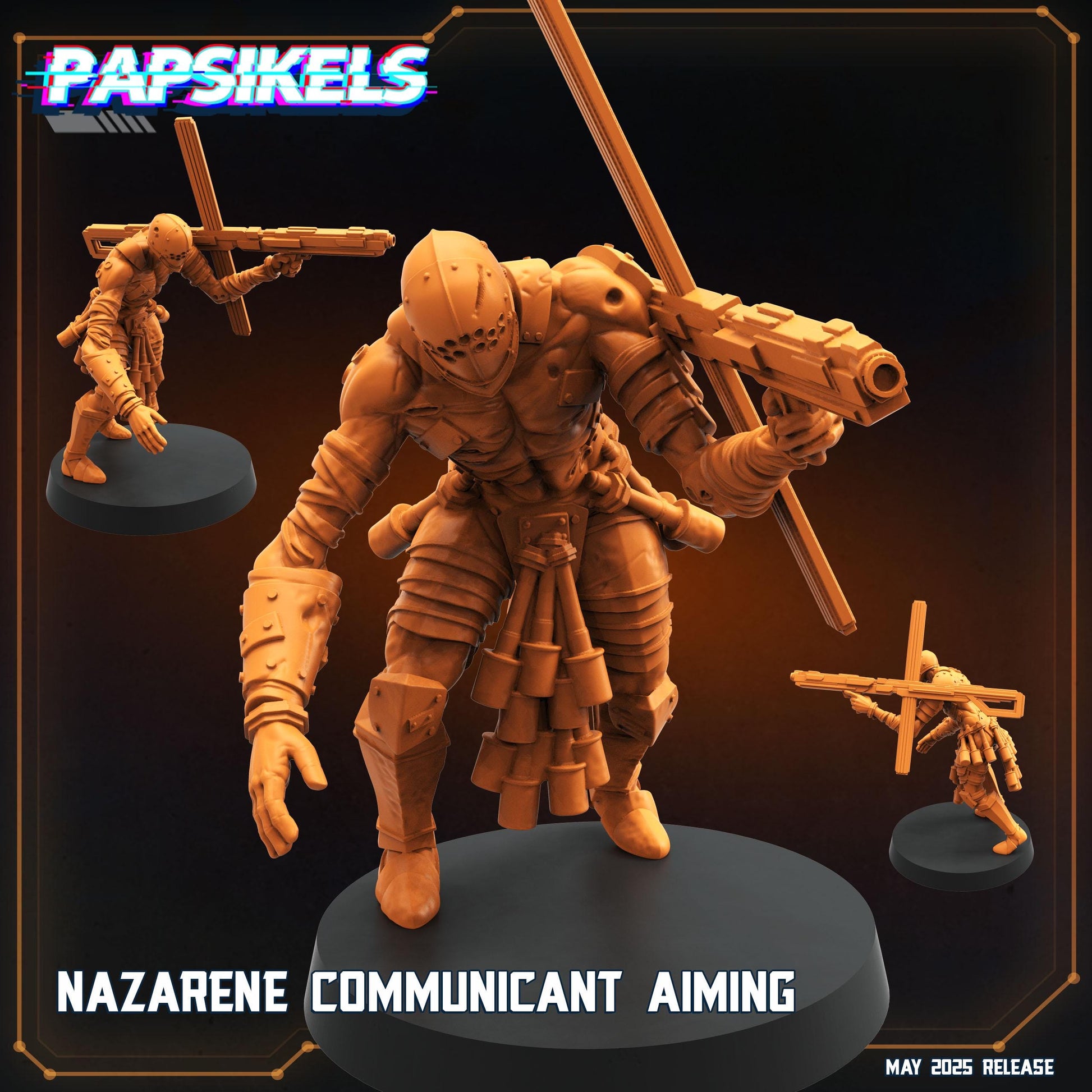 Baphomet Sorcerer by Papikels Miniature, 87mm Miniature, 32mm Scale, War Gaming, Proxy for Trench Crusade, Table top gaming