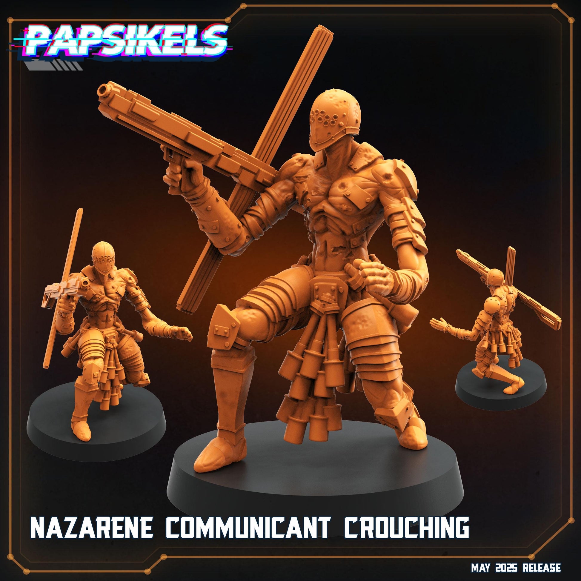 Baphomet Sorcerer by Papikels Miniature, 87mm Miniature, 32mm Scale, War Gaming, Proxy for Trench Crusade, Table top gaming