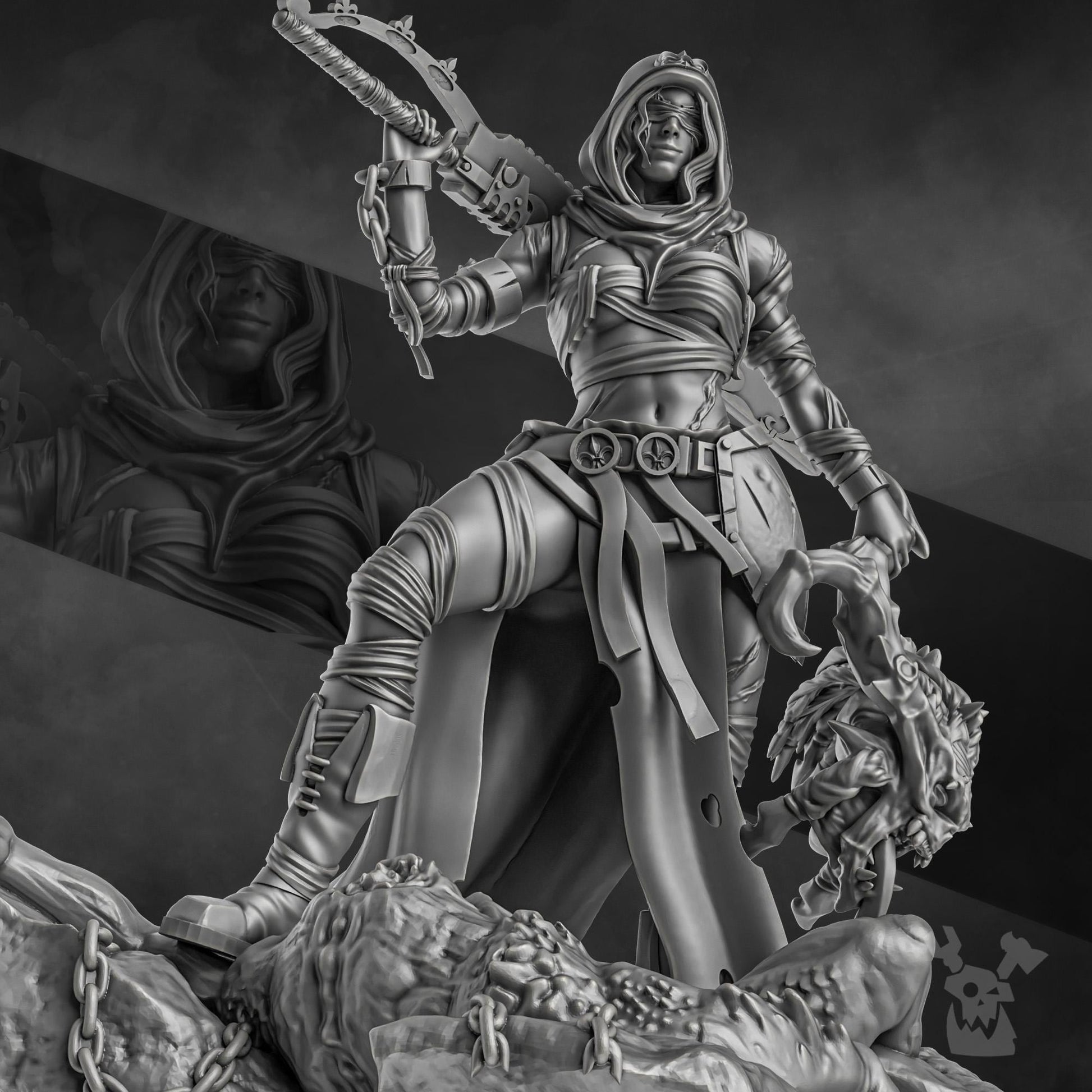 Sister Executioner (34mm and 70mm versions) by DakkaDakka 28/32mm Heroic Scale Miniature