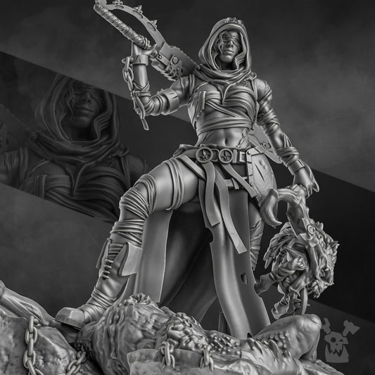Sister Executioner (34mm and 70mm versions) by DakkaDakka 28/32mm Heroic Scale Miniature