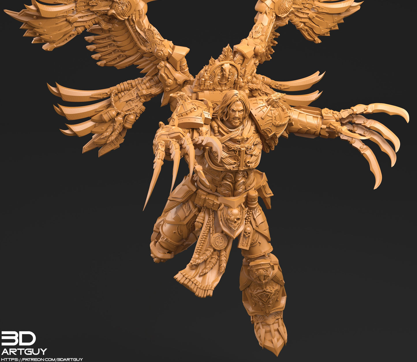 Bird Ninja by 3DArtGuy 28/32mm scale, 50mm or 100m Miniature War Gaming Figure