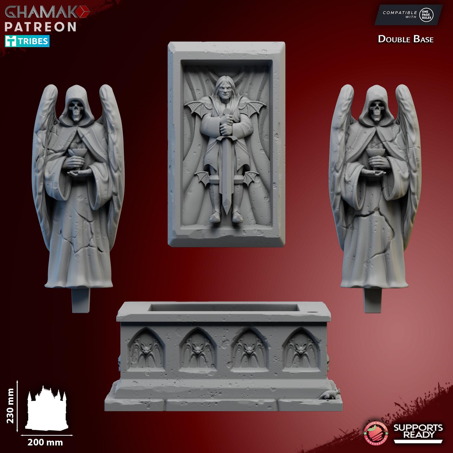 Blighted Mausoleum by Ghamak 28/32mm Scale, Terrain, 200x230mm, Table Top Mini, Scale Model