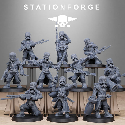 GrimCorp Seers by Station Forge 28mm Heroic Scale Miniature, 32mm tall, 10 Units