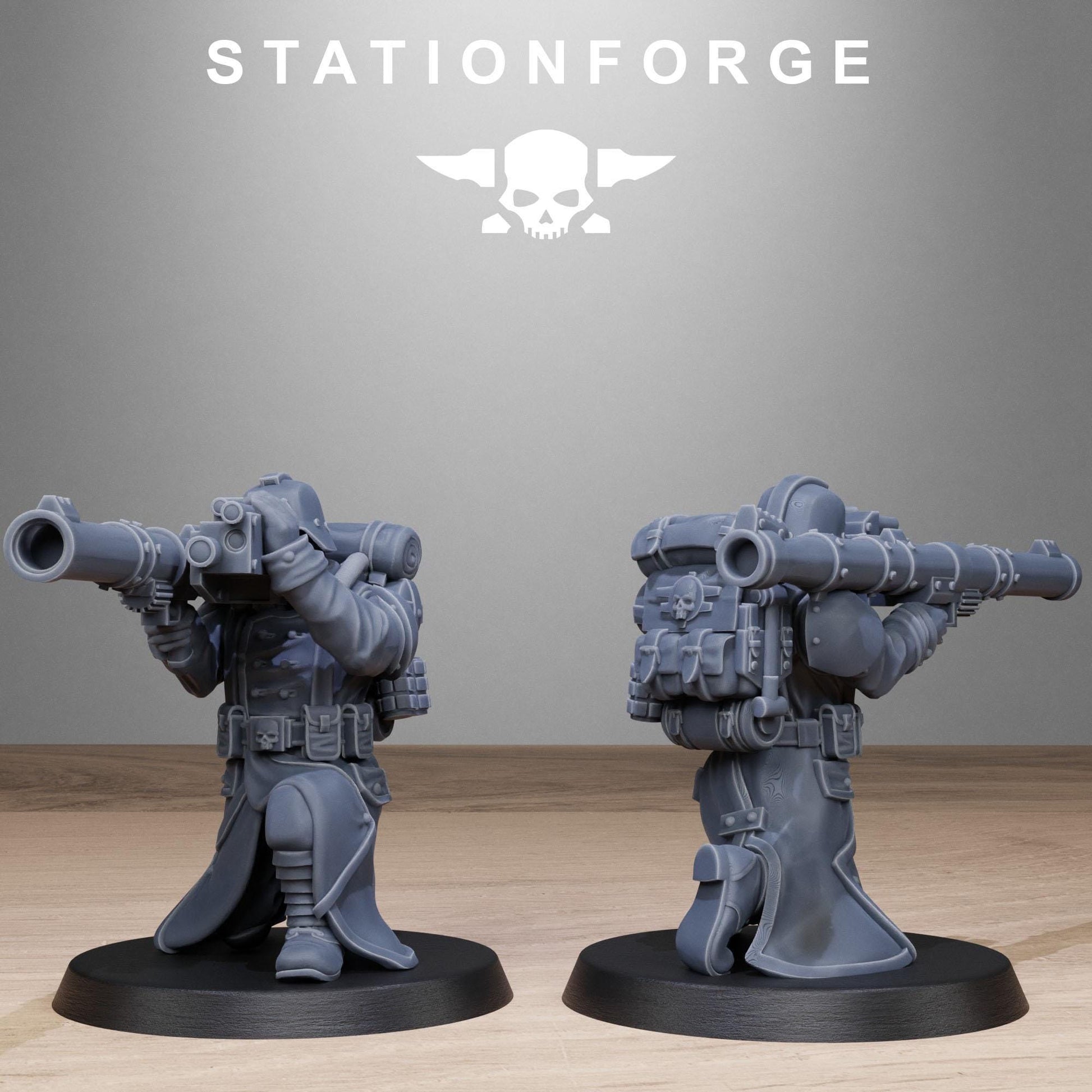Grimguard Rocketers by Station Forge 28/32mm Heroic Scale Miniature, 34mm tall, 10 Units