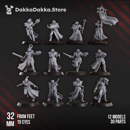 Liquidation Team of Ordine Vendetta by DakkaDakka 28/32mm Heroic Scale Miniature, 32mm tall, 12 Units, Proxy, Grimdark, Sci-Fi, OPR