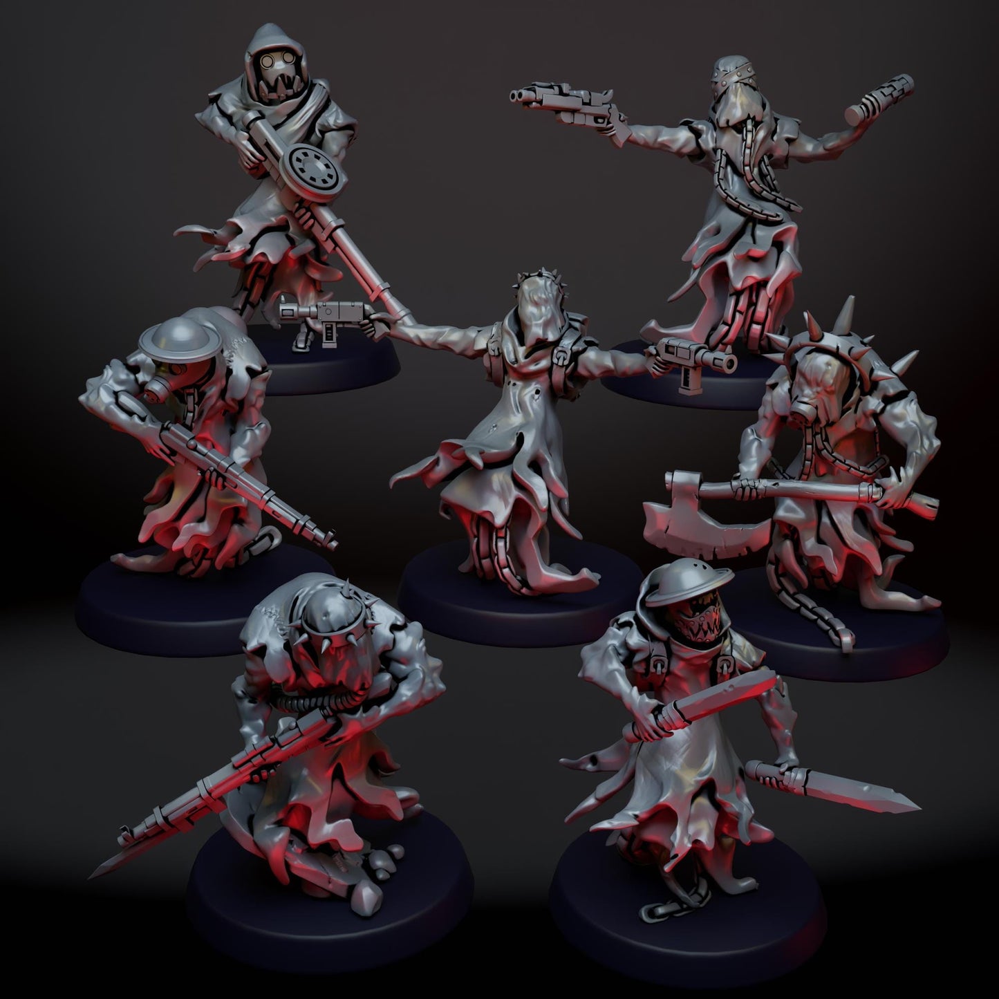 Trench Ghosts by Ratman Forge, 28/32mm scale miniature, 32mm tall