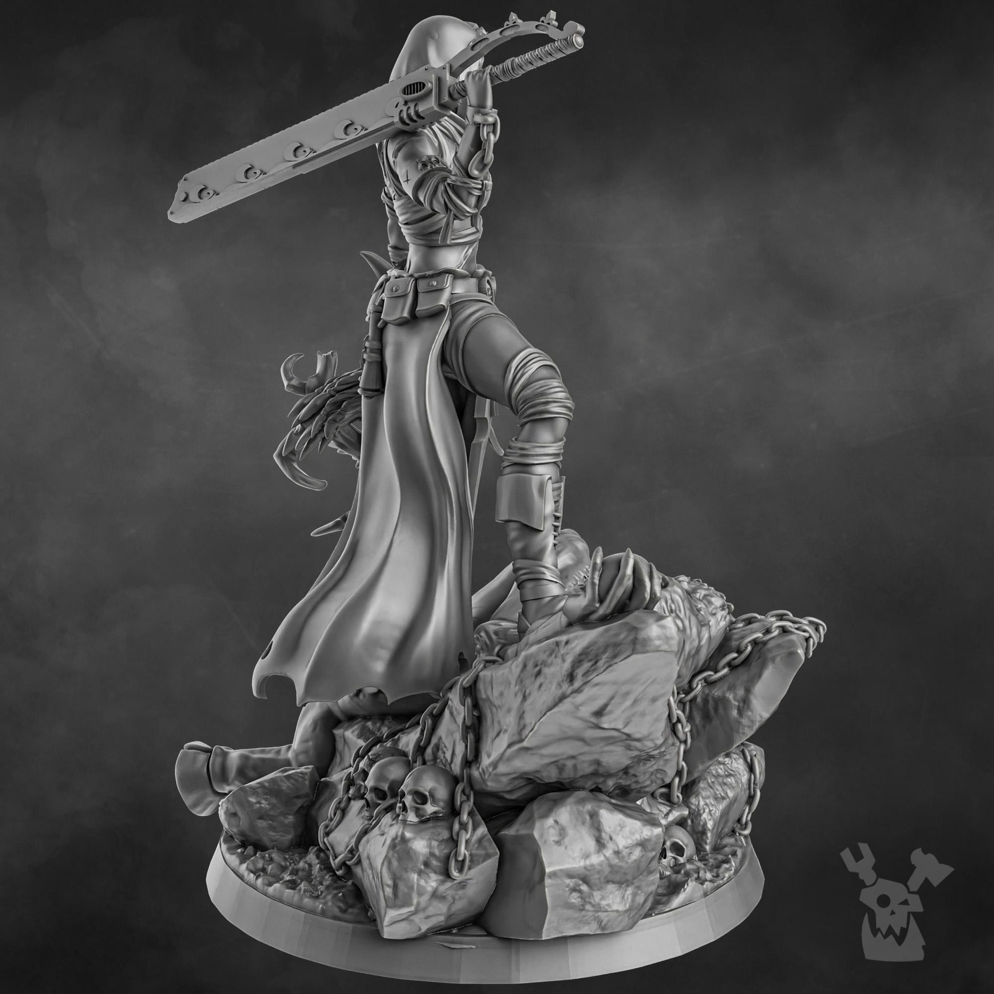 Sister Executioner (34mm and 70mm versions) by DakkaDakka 28/32mm Heroic Scale Miniature