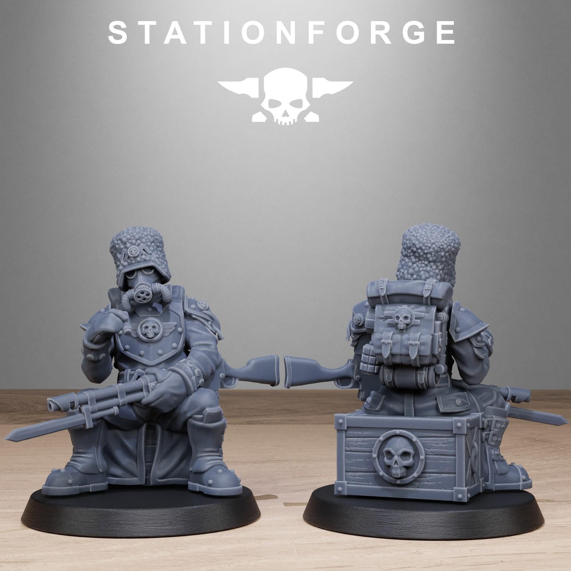 GrimCorp Seers by Station Forge 28mm Heroic Scale Miniature, 32mm tall, 10 Units
