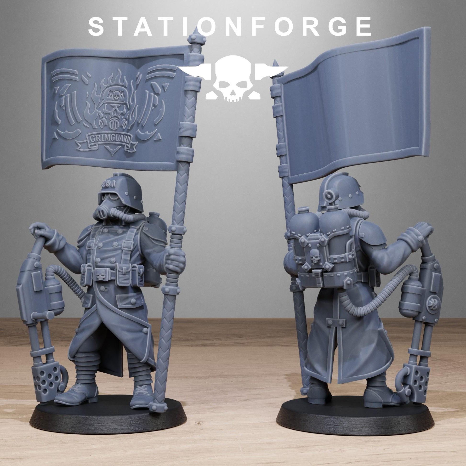 Grimguard Flamers by Station Forge 28/32mm Heroic Scale Miniature, 35mm tall, 10 Units