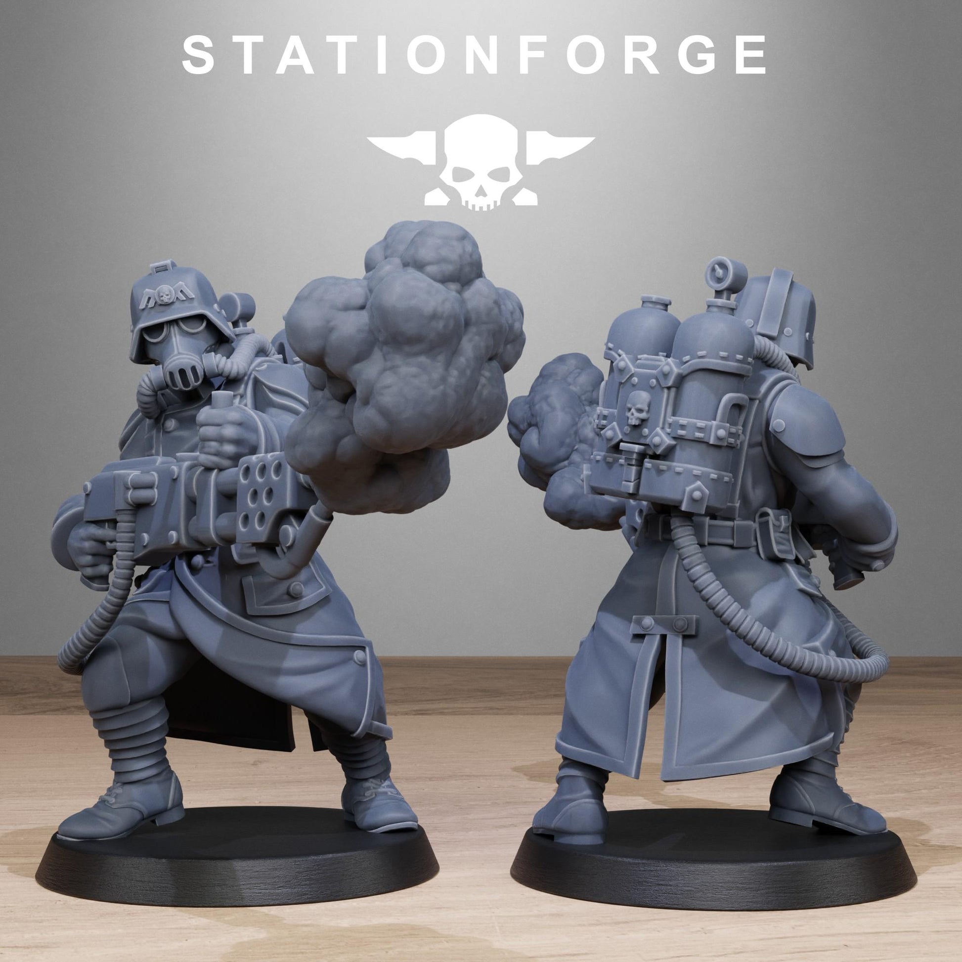 Grimguard Flamers by Station Forge 28/32mm Heroic Scale Miniature, 35mm tall, 10 Units