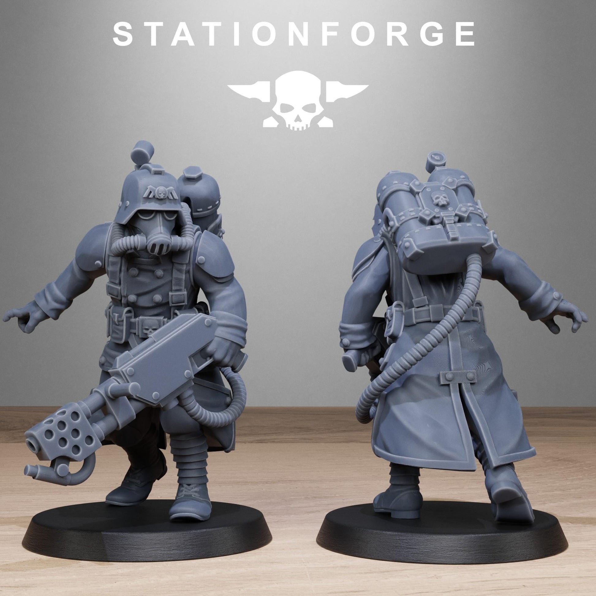 Grimguard Flamers by Station Forge 28/32mm Heroic Scale Miniature, 35mm tall, 10 Units