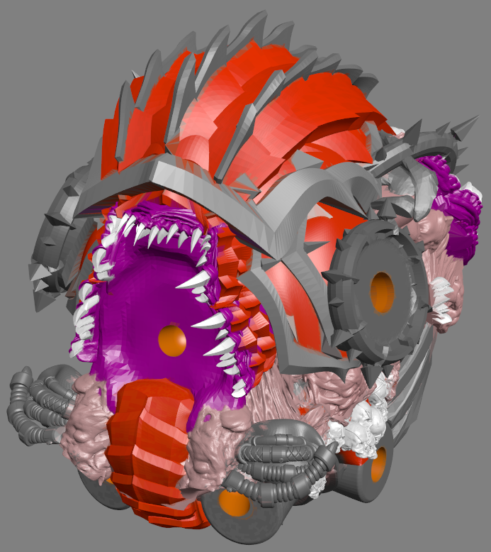 Infernal Dragon Engine mouth and armor detail